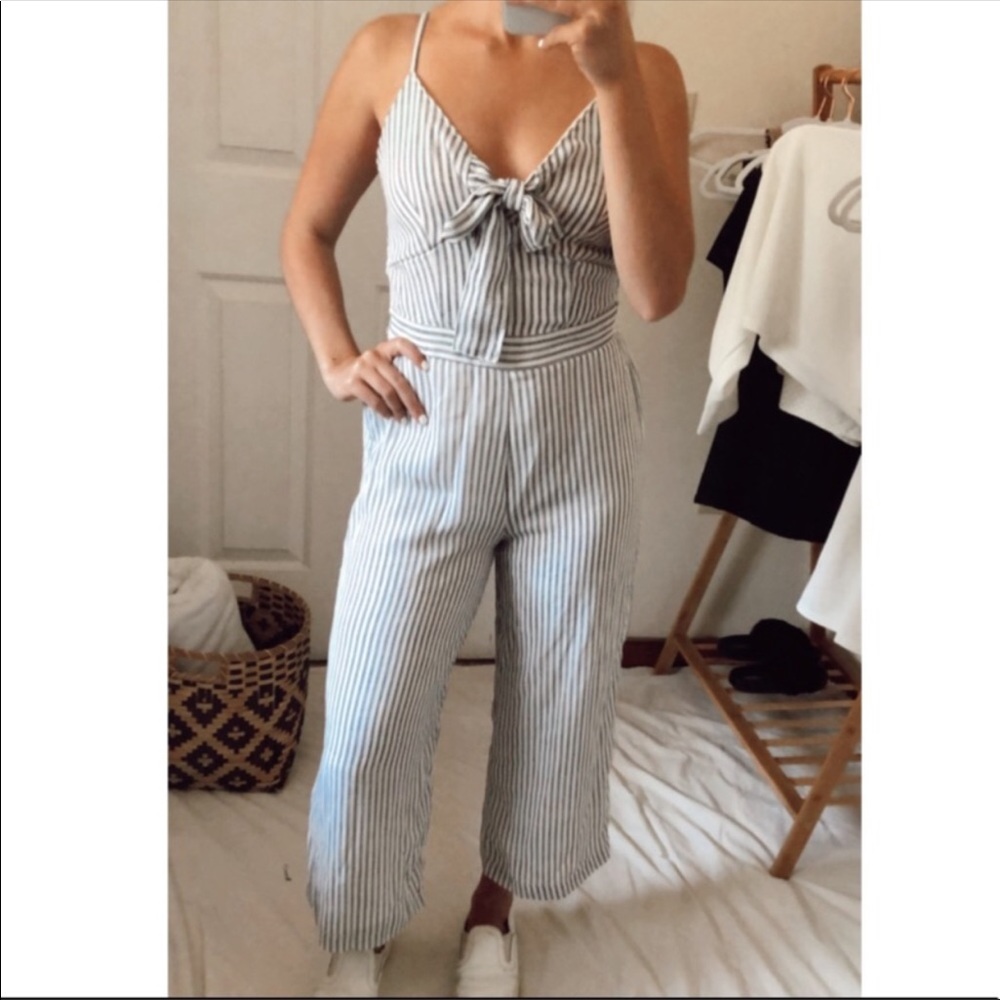 Japna striped sleeveless jumpsuit